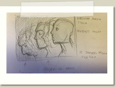 2. Katja Grgurić, 4.a, "Evolucija" - skica, mentorica Jasmina Bukša